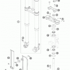 65 SX CHASSIS Передняя вилка