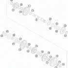 85 SX ENGINE Трансмиссия 2-контрпривод