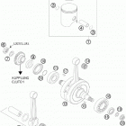 250 SX ENGINE Коленвал и поршень