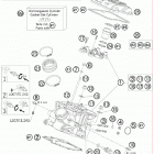 950 SUPER ENDURO R US ENGINE Головка цилиндра задняя