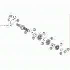 505 SX-F Трансмиссия-ведомый вал