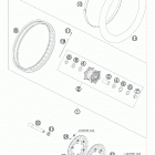 990 ADVENTURE ORANGE ABS USA CHASSIS Переднее колесо
