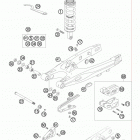 85 XC USA CHASSIS Swingarm, monoshock