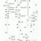450 SMR CHASSIS Передняя вилка в разборе