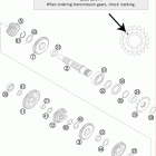 125 SX Трансмиссия 2-контрпривод