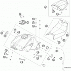 1190 RC 8 ORANGE 08 / PS 09 CHASSIS Бак,сидение