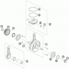 530 EXC-R USA ENGINE Коленвал и поршень