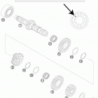 250 XC-WE ENGINE Трансмиссия-ведомый вал