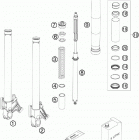 990 SUPER DUKE ORANGE USA CHASSIS Передняя вилка