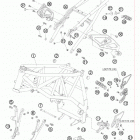 990 SUPER DUKE ORANGE USA CHASSIS Frame, sub frame