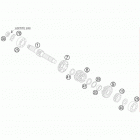 85 SX ENGINE Трансмиссия-ведомый вал