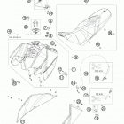 690 DUKE WHITE USA CHASSIS Бак,сидение
