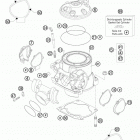 250 XC-WE ENGINE Цилиндр,головка цилиндров