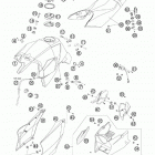 990 SUPER DUKE BLACK USA CHASSIS Бак,сидение