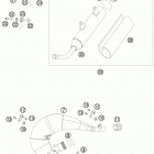 200 XC-W USA CHASSIS Глушитель