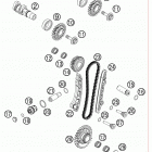 505 SX-F Газо-распределительный механизм