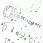 690 SUPERMOTO BLACK USA CHASSIS Заднее колесо