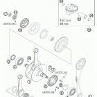 450 XC-W ENGINE Коленвал и поршень