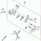 400 XC-W -EXC CHASSIS Тормозной суппорт задний