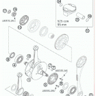 525 XC-W EXC ENGINE Коленвал и поршень