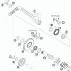 525 XC-W EXC ENGINE Кик стартер