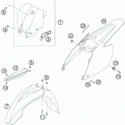 400 XC-W -EXC CHASSIS Обтекатель , крылья