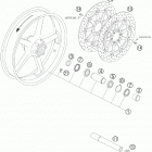990 SUPER DUKE ANTHRAZIT USA CHASSIS Переднее колесо