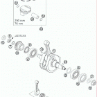 250 XCF-W ENGINE Коленвал и поршень