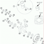 65 SX ENGINE Коленчатый вал и Поршень