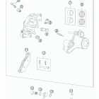 950 SUPERENDURO R CHASSIS Тормозной суппорт задний