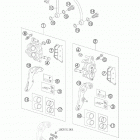 990 ADVENTURE ORANGE ABS USA CHASSIS Передний тормозной суппорт