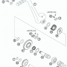 300 XC-W ENGINE Кик стартер