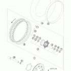 690 SUPERMOTO BLACK USA CHASSIS Переднее колесо