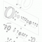 990 ADVENTURE ORANGE ABS USA CHASSIS Заднее колесо