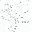 50 SX  CHASSIS Топливный бак , сидение