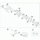 65 SX CHASSIS Тормозной суппорт задний