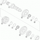 400 XC-W -EXC ENGINE Трансмиссия-ведомый вал