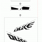 990 SUPER DUKE ANTHRAZIT USA CHASSIS Наклейки