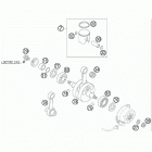 85 SX 17-14 ENGINE Коленвал и поршень