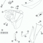 300 XC-W CHASSIS Топливный бак , сидение