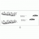 990 ADVENTURE ORANGE ABS USA CHASSIS Наклейки