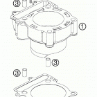 250 XCF-W ENGINE Цилиндр