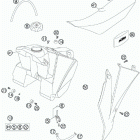 85 SX 19-16 CHASSIS Топливный бак , сидение