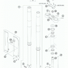 525 XC-W CHASSIS Передняя вилка