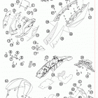 990 SUPER DUKE BLACK USA CHASSIS Обтекатель , крылья