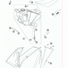 525 XC-W CHASSIS Fuel tank, seat