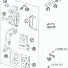 300 XC-W CHASSIS Передний тормозной суппорт