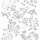 990 ADVENTURE BLACK ABS USA CHASSIS Обтекатель , крылья