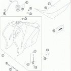 525 XC CHASSIS Fuel tank, seat