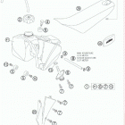 50 MINI ADVENTURE CHASSIS Топливный бак , сидение